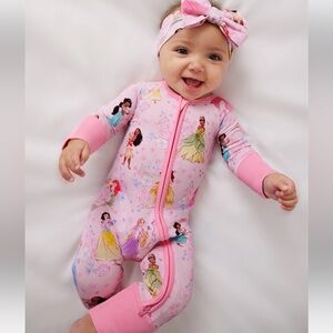 Little Sleepies x Disney Princess Garden Bamboo Convertible Zippy